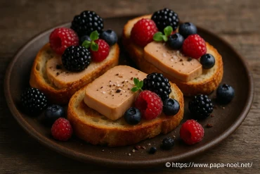 Toasts de Foie de Canard aux Fruits des bois