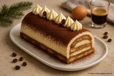 Bûche de Noël façon tiramisu : comment réussir la recette italienne authentique
