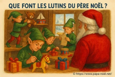 Que font les lutins du Père Noël pendant la préparation de Noël ?