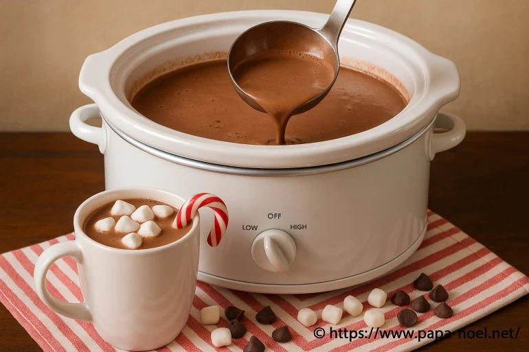 Recette de chocolat chaud maison au slow cooker pour les fêtes de noël