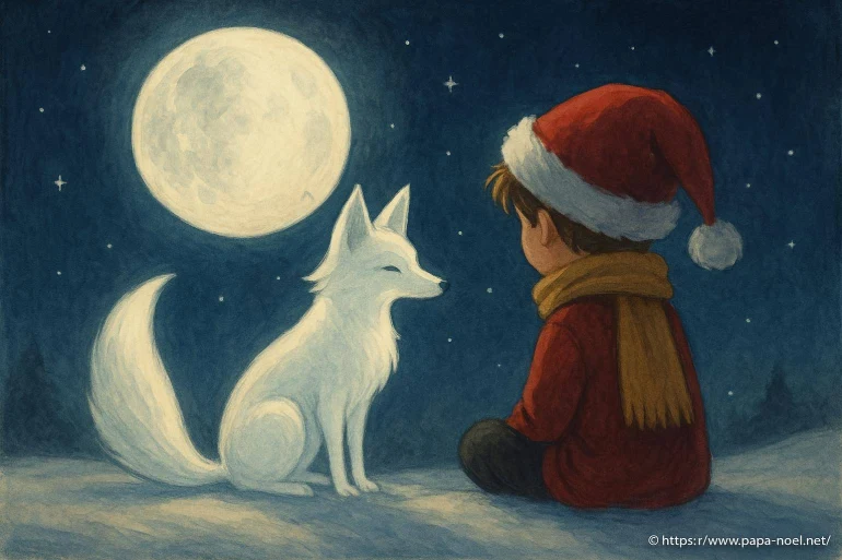 L’enfant et le renard de lune : un conte de Noël sur les amitiés impossibles
