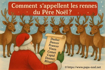 Comment s'appellent les rennes du Père Noël ?