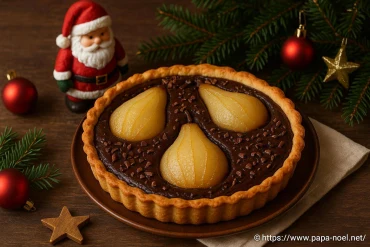 Tarte aux poires et chocolat : la recette gourmande pour Noël