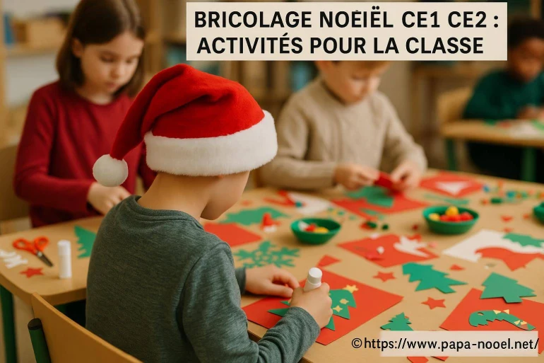 Bricolage Noël CE1 CE2 : idées d’activités créatives pour la classe