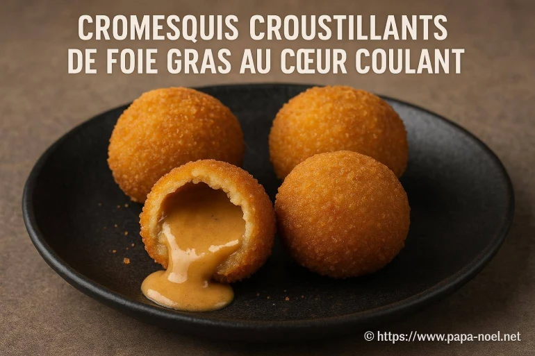 Cromesquis croustillants de foie gras au cœur coulant : la recette incontournable de Noël