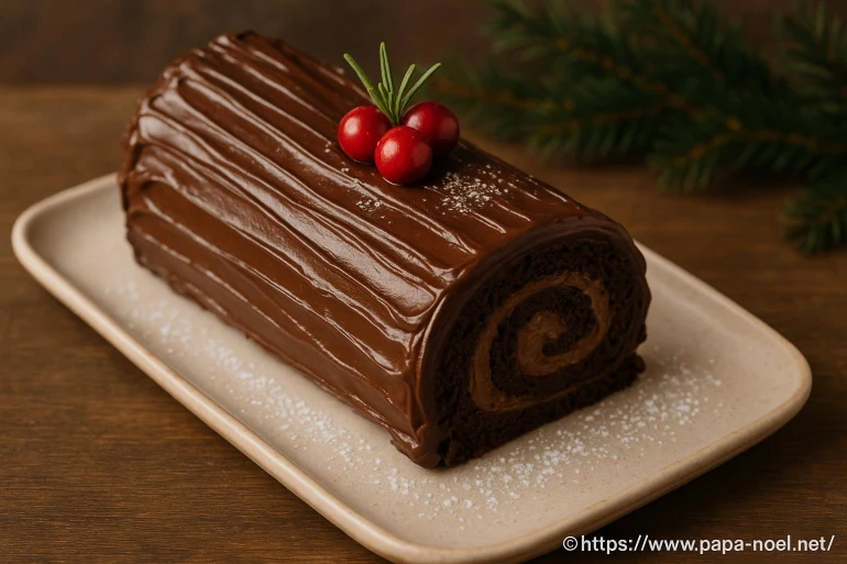 Recette de bûche de Noël au chocolat facile à réaliser chez soi