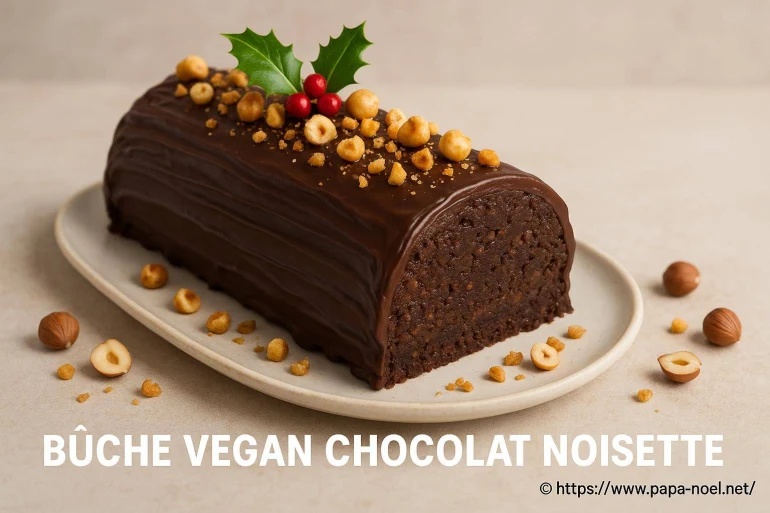 Bûche vegan chocolat noisette : recette gourmande et facile à réaliser