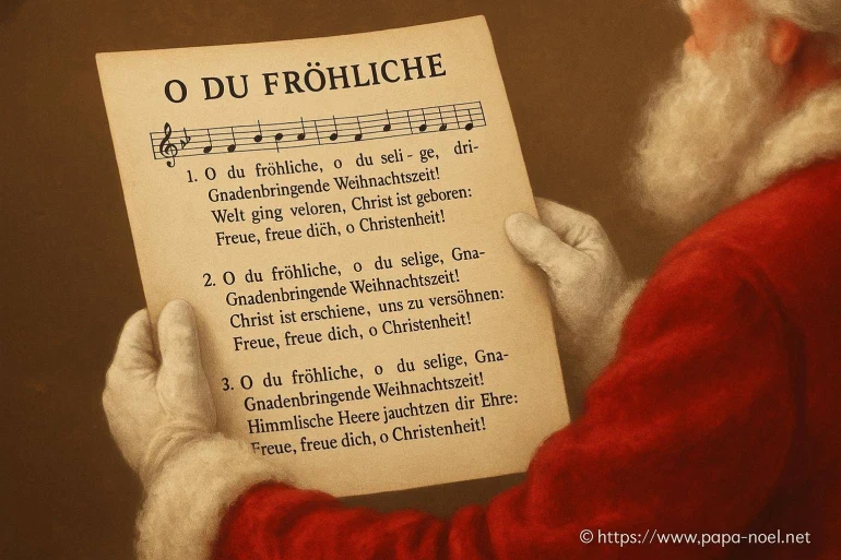 O du fröhliche : paroles complètes en allemand pour Noël