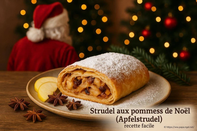 Strudel aux pommes de Noël : recette facile et gourmande