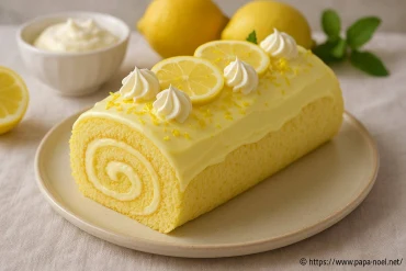 Bûche roulée au citron : recette fraîche et légère pour Noël