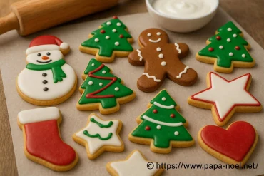 Recette de petits sablés de Noël décorés au glaçage faciles et gourmands