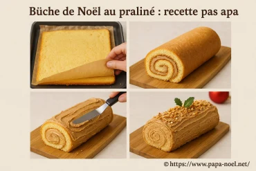 Bûche de Noël au praliné : recette pas à pas pour réussir votre dessert