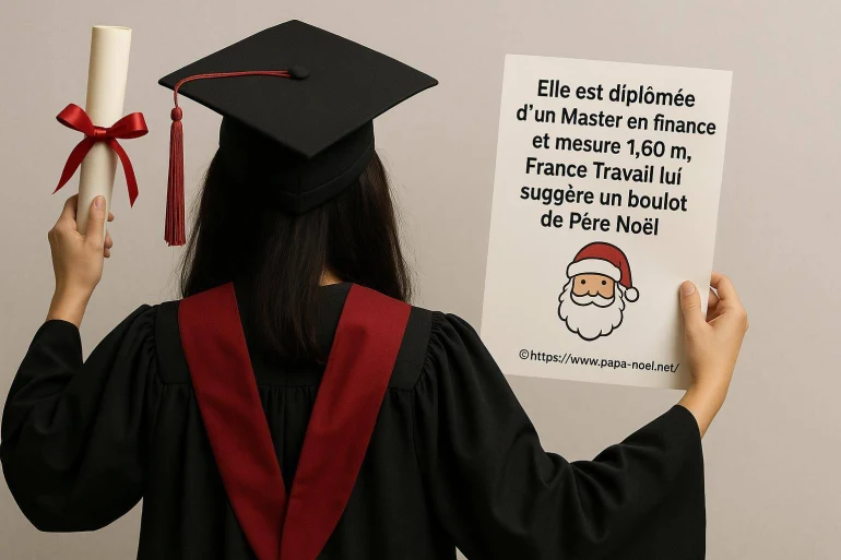 Elle est diplômée d’un master en finance et france travail lui propose un job de père noël