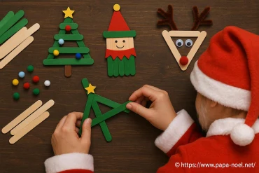 Bricolage de Noël avec bâtonnet de glace : tutos faciles à réaliser