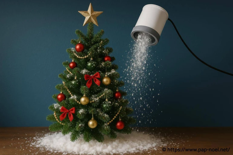Sapin de Noël qui fait de la neige : comment ça marche ?