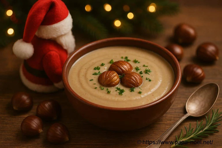 Velouté de châtaignes de Noël : recette onctueuse et facile