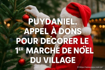 Appel à dons pour décorer le premier marché de Noël de Puydaniel
