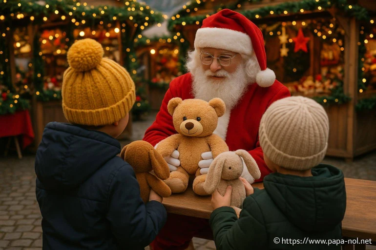 Au marché de Noël 2025, les enfants ont offert leur doudou