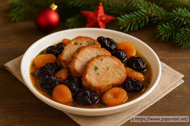 Recette de porc aux fruits secs pour un Noël gourmand
