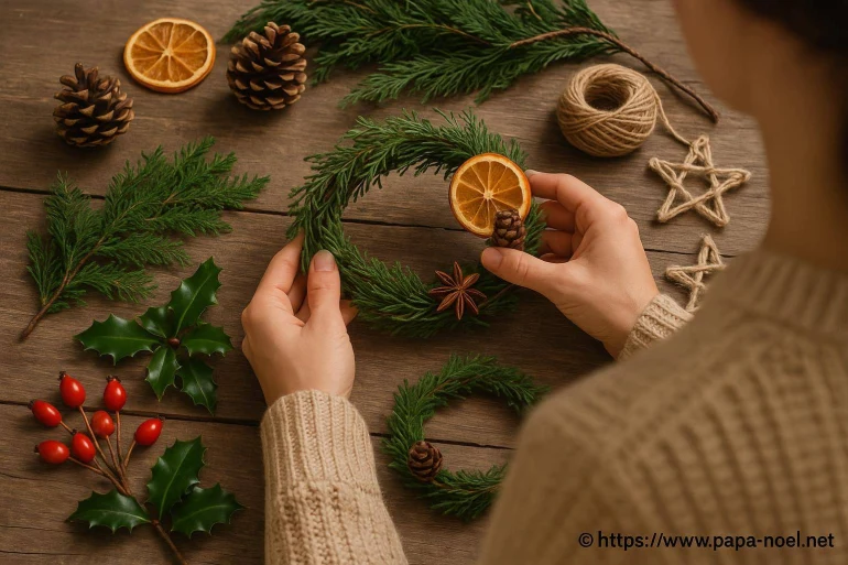 Comment créer des décorations de Noël naturelles avec des éléments du jardin ?