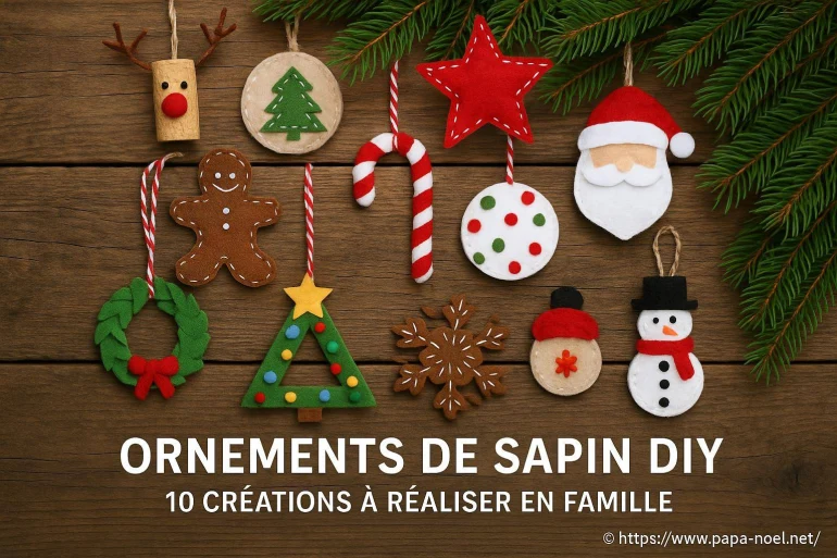 Ornements de sapin DIY : 10 créations simples à réaliser en famille