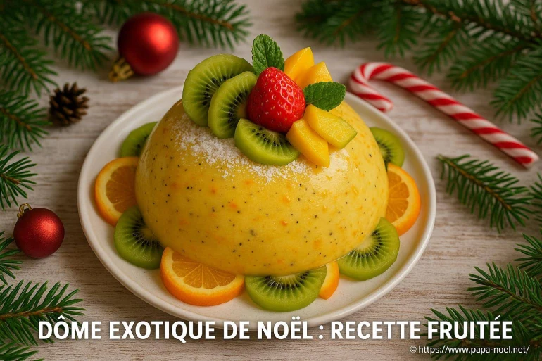 Dôme exotique de Noël : recette fruitée facile et gourmande