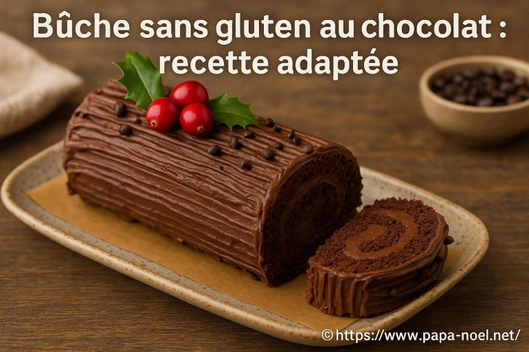 Bûche sans gluten au chocolat : recette facile et gourmande pour Noël