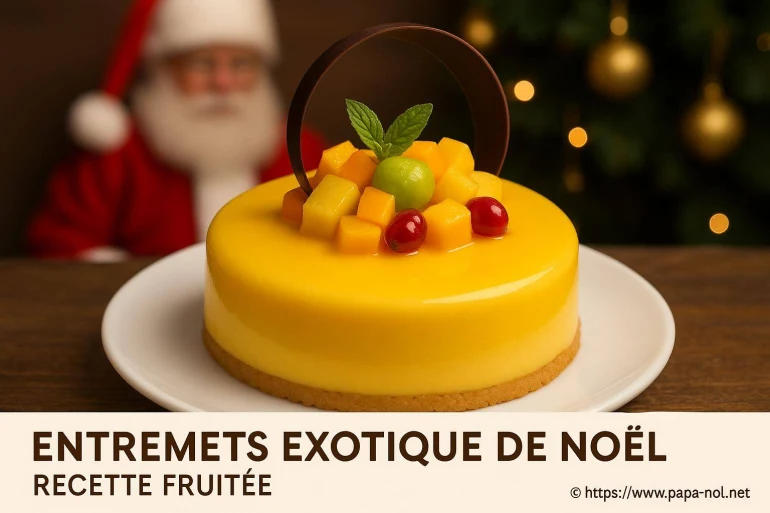 Entremets exotique de Noël : recette fruitée pour un dessert original