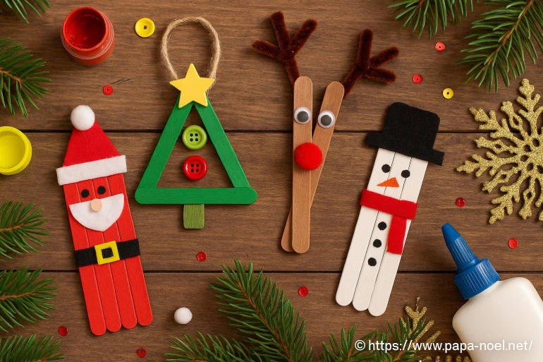 Bâton de glace pour bricolage de Noël : idées créatives à réaliser facilement