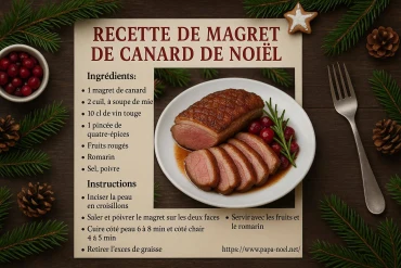 Recette de magret de canard de Noël : comment réussir un plat festif