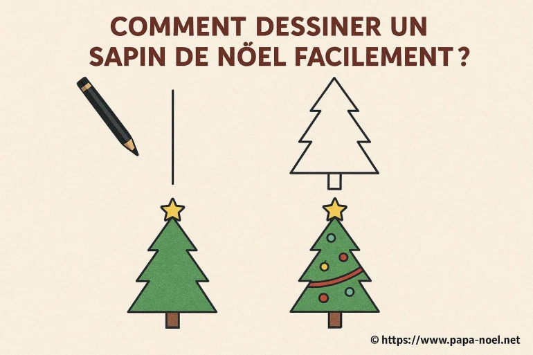 Comment dessiner un sapin de Noël facilement ?