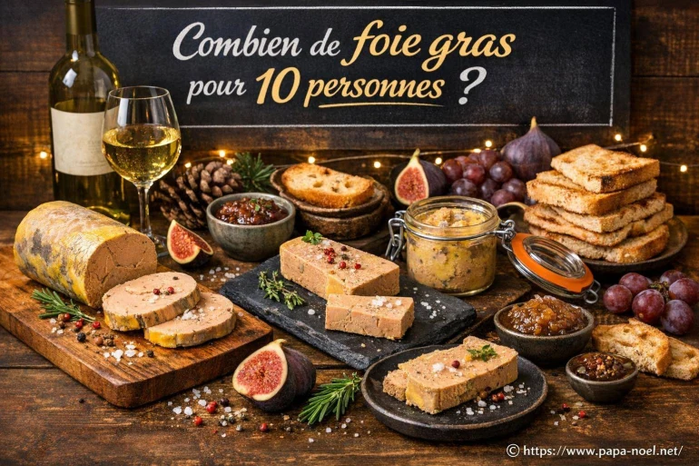 Combien de foie gras prévoir pour 10 personnes ?