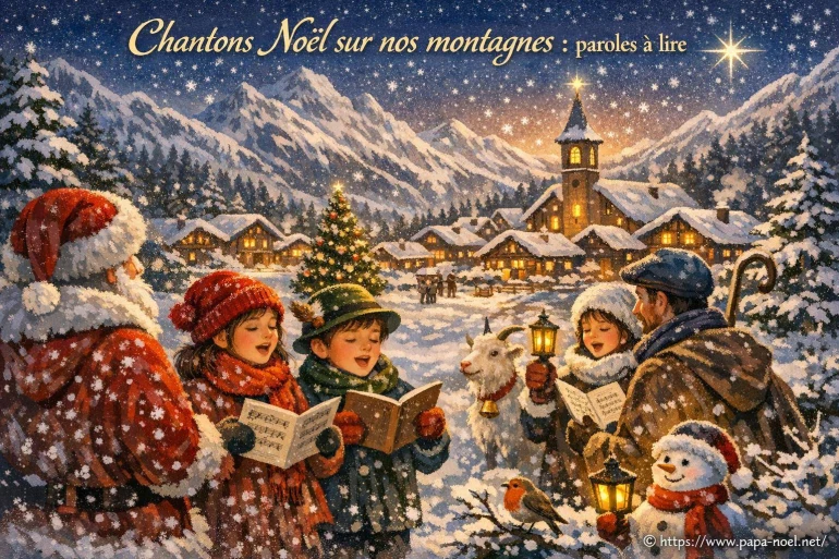 Chantons Noël sur nos montagnes : paroles à lire et partager
