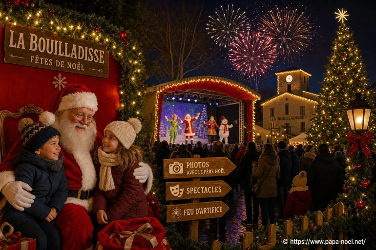 Photos avec le père noël, spectacles et feu d'artifice à la bouilladisse pour les fêtes 2026