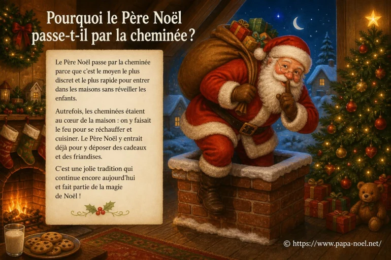 Pourquoi le Père Noël passe-t-il par la cheminée ?