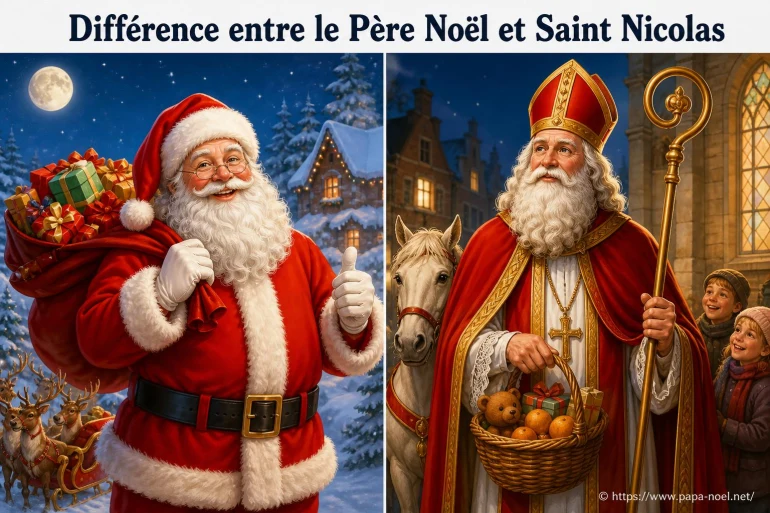 Différence entre le Père Noël et Saint Nicolas : quelles sont leurs particularités ?