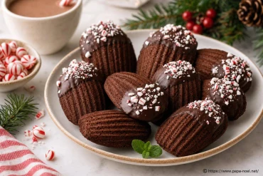 Chocolate Peppermint Madeleines : des madeleines chocolat-menthe festives
