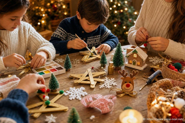 Bricolage de Noël avec bâtonnets en bois : idées faciles