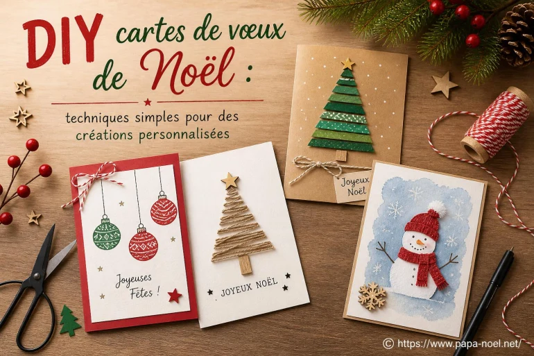 DIY cartes de vœux de Noël : techniques simples pour des créations personnalisées
