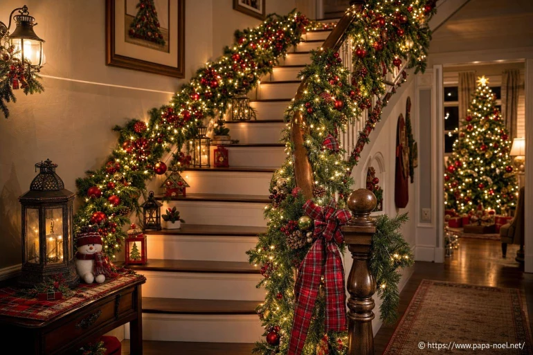 Décorer son escalier pour Noël : idées et astuces pour une montée féerique