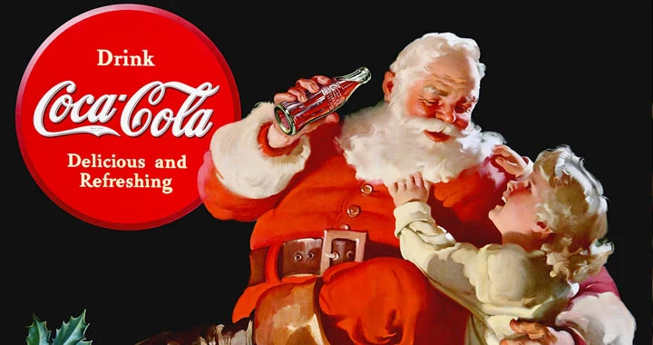 Père Noël Vert et Coca Cola