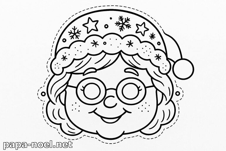 Coloriage de Mère Noël