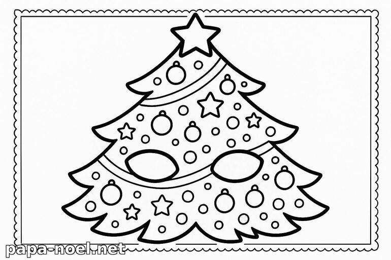 Coloriage de sapin de Noël
