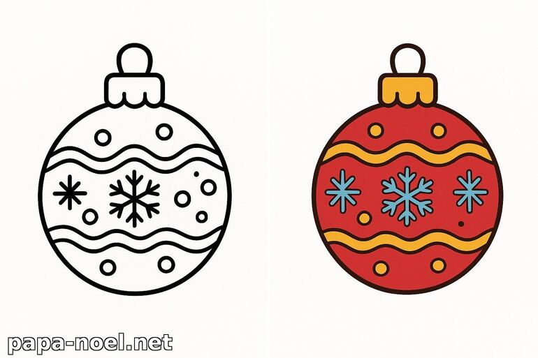 Coloriage de boule de Noël