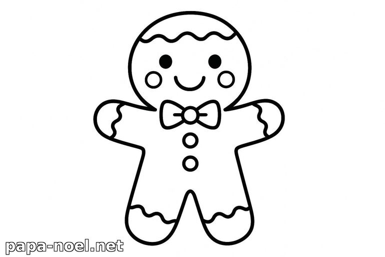 Coloriage de bonhomme en pain d'épices