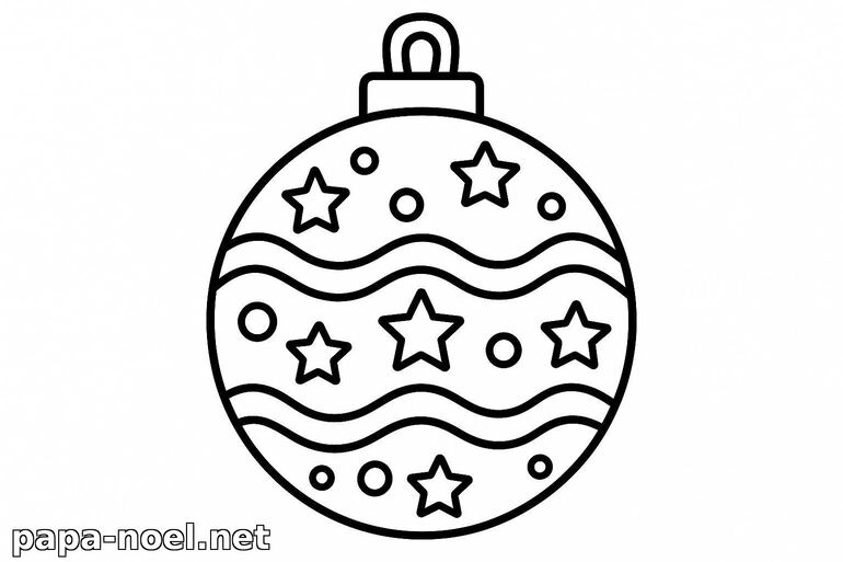 Coloriage de boule de Noël