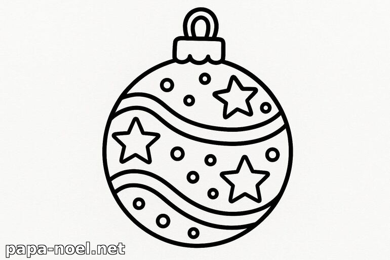 Coloriage de boule de Noël
