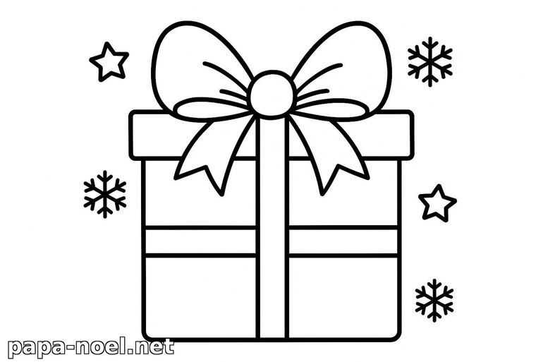 Coloriage de cadeau de Noël