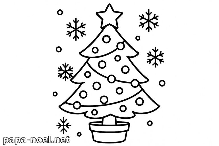 Coloriage de sapin de Noël