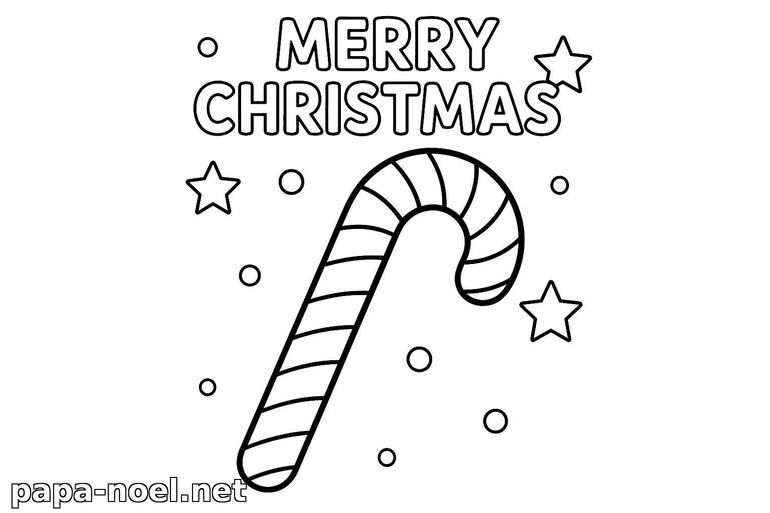 Coloriage de sucre d'orge de Noël